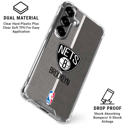 NBA Brooklyn Nets Canvas Galaxy S26 Clear Case