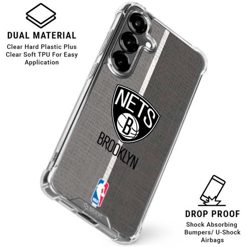 NBA Brooklyn Nets Canvas Galaxy S26 Plus Clear Case