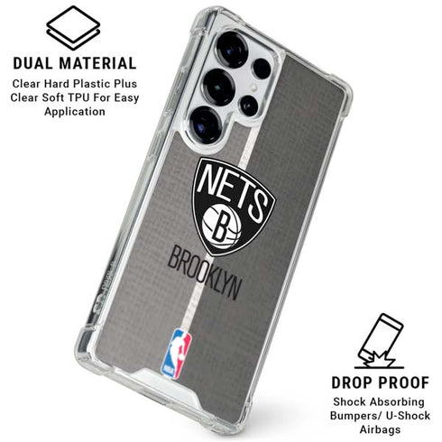 NBA Brooklyn Nets Canvas Galaxy S26 Ultra Clear Case