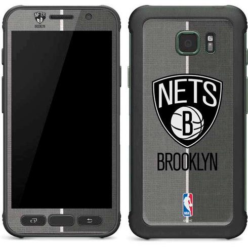 NBA Brooklyn Nets Canvas Galaxy S7 Active Skin