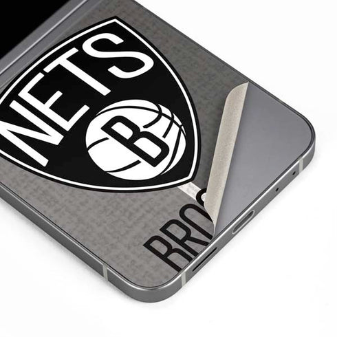 NBA Brooklyn Nets Canvas Galaxy Z Flip6 Skin