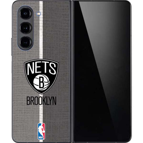 NBA Brooklyn Nets Canvas Galaxy Z Fold5 5G Skin