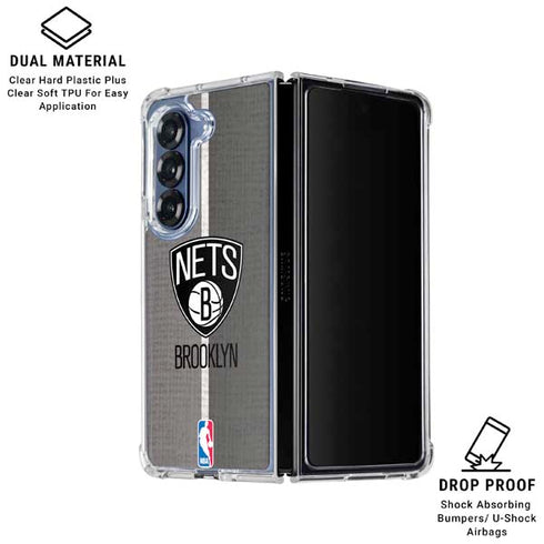 NBA Brooklyn Nets Canvas Galaxy Z Fold6 Clear Case