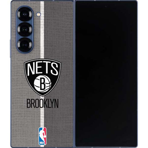 NBA Brooklyn Nets Canvas Galaxy Z Fold6 Skin