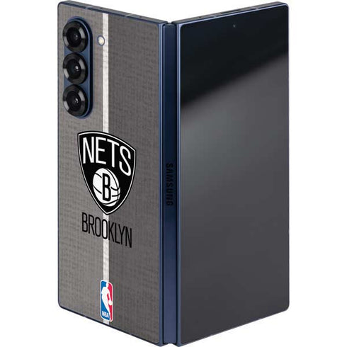 NBA Brooklyn Nets Canvas Galaxy Z Fold6 Skin