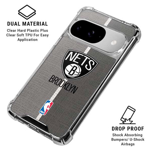 NBA Brooklyn Nets Canvas Google Pixel 10 Clear Case