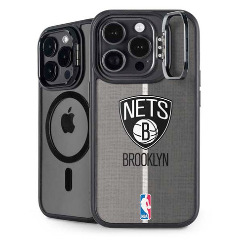NBA Brooklyn Nets Canvas iPhone 13 Pro Max Kickstand Case