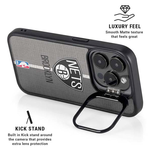 NBA Brooklyn Nets Canvas iPhone 14 Pro Max Kickstand Case