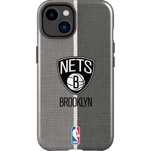 NBA Brooklyn Nets Canvas iPhone 15 Impact Case