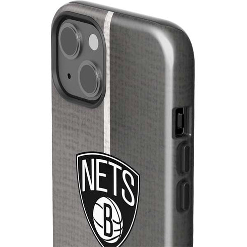 NBA Brooklyn Nets Canvas iPhone 15 Impact Case