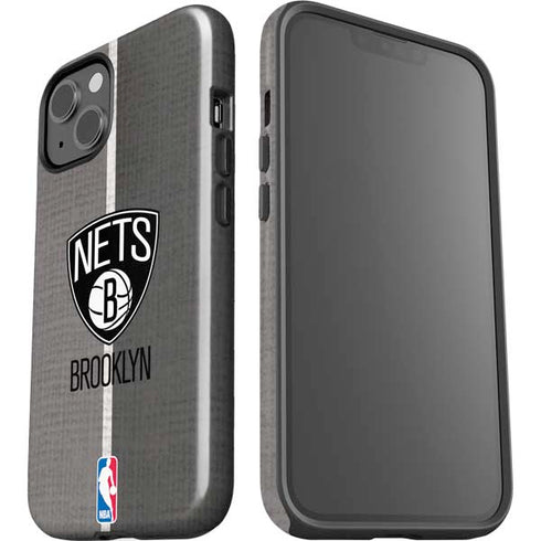 NBA Brooklyn Nets Canvas iPhone 15 Impact Case