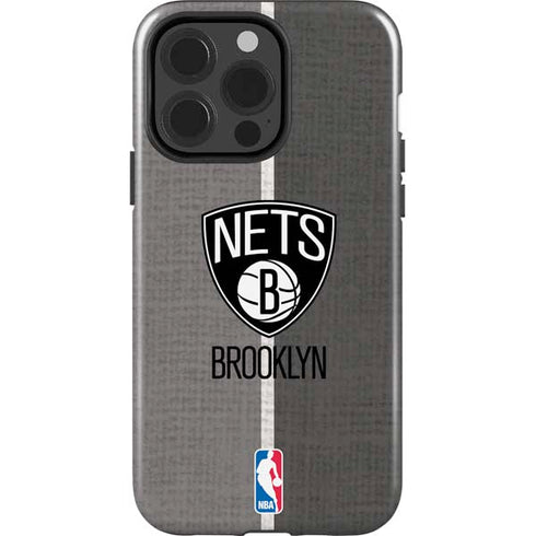 NBA Brooklyn Nets Canvas iPhone 15 Pro Impact Case