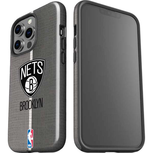 NBA Brooklyn Nets Canvas iPhone 15 Pro Impact Case