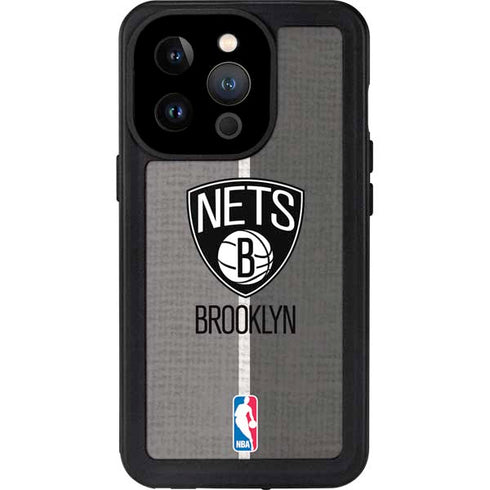 NBA Brooklyn Nets Canvas iPhone 15 Pro Waterproof Case