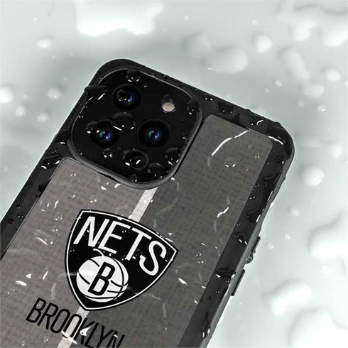 NBA Brooklyn Nets Canvas iPhone 15 Pro Waterproof Case