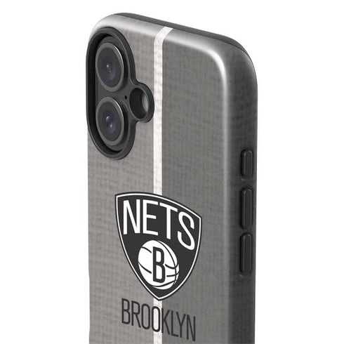 NBA Brooklyn Nets Canvas iPhone 16 Impact Case