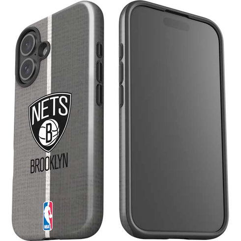 NBA Brooklyn Nets Canvas iPhone 16 Impact Case