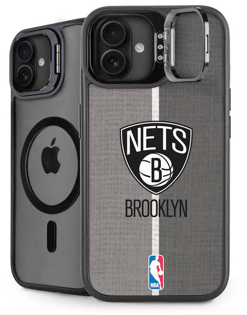 NBA Brooklyn Nets Canvas iPhone 16 Kickstand Case