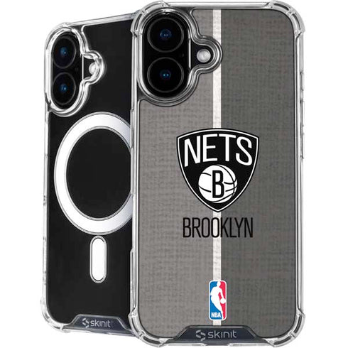 NBA Brooklyn Nets Canvas iPhone 16 MagSafe Case