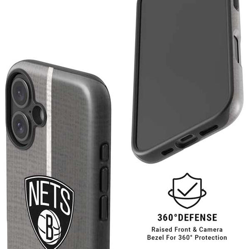 NBA Brooklyn Nets Canvas iPhone 16 Magsafe Impact Case
