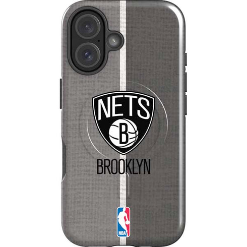 NBA Brooklyn Nets Canvas iPhone 16 Plus Magsafe Impact Case