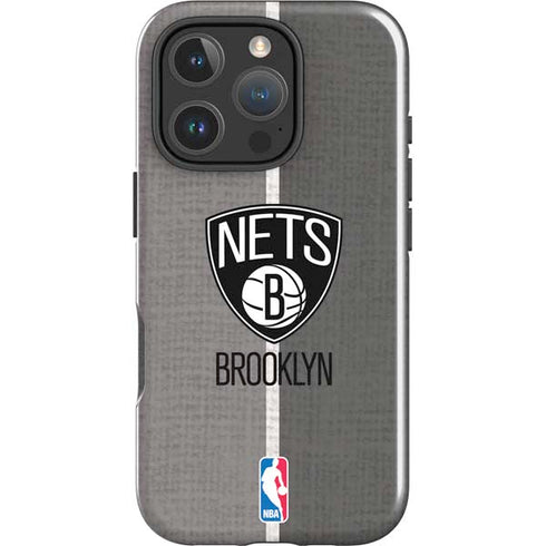 NBA Brooklyn Nets Canvas iPhone 16 Pro Impact Case