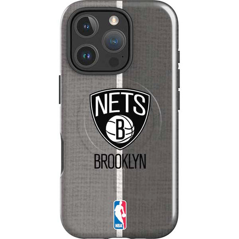 NBA Brooklyn Nets Canvas iPhone 16 Pro Magsafe Impact Case