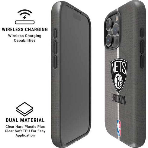 NBA Brooklyn Nets Canvas iPhone 16 Pro Magsafe Impact Case