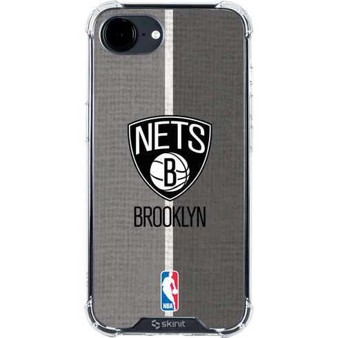 NBA Brooklyn Nets Canvas iPhone 16e Clear Case
