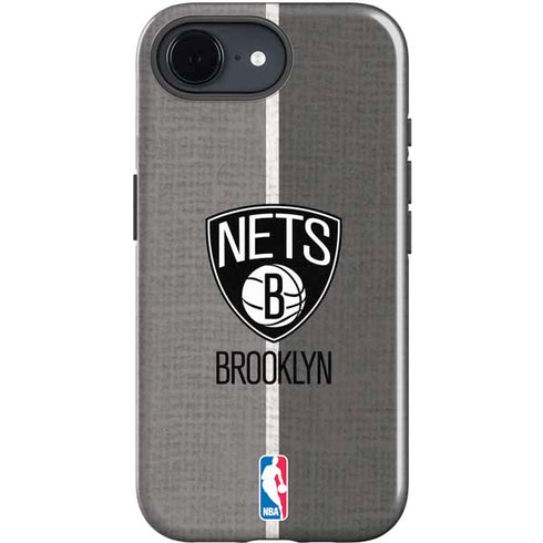 NBA Brooklyn Nets Canvas iPhone 16e Impact Case