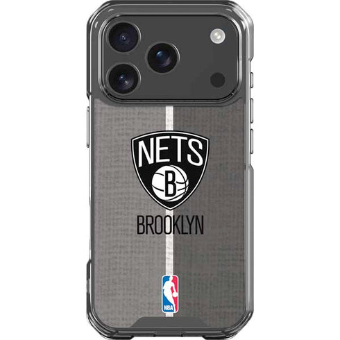 NBA Brooklyn Nets Canvas iPhone 18 Pro Clear Case