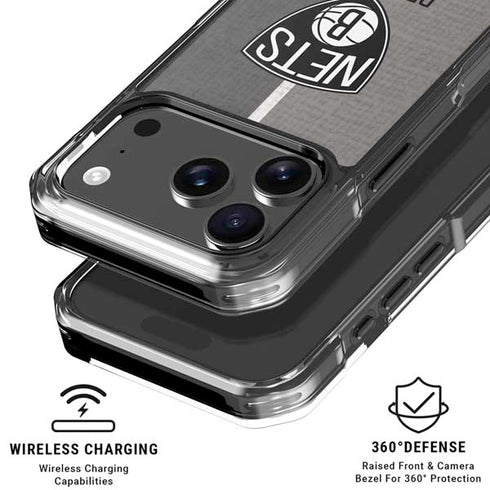 NBA Brooklyn Nets Canvas iPhone 18 Pro Clear Case