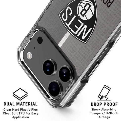 NBA Brooklyn Nets Canvas iPhone 18 Pro Clear Case