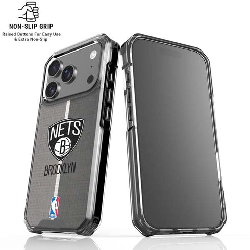 NBA Brooklyn Nets Canvas iPhone 18 Pro Clear Case