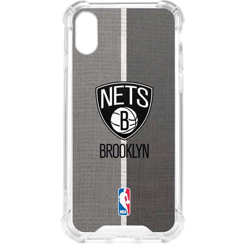 NBA Brooklyn Nets Canvas iPhone XS Clear Case