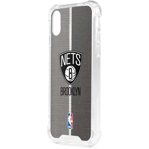 NBA Brooklyn Nets Canvas iPhone XS Clear Case