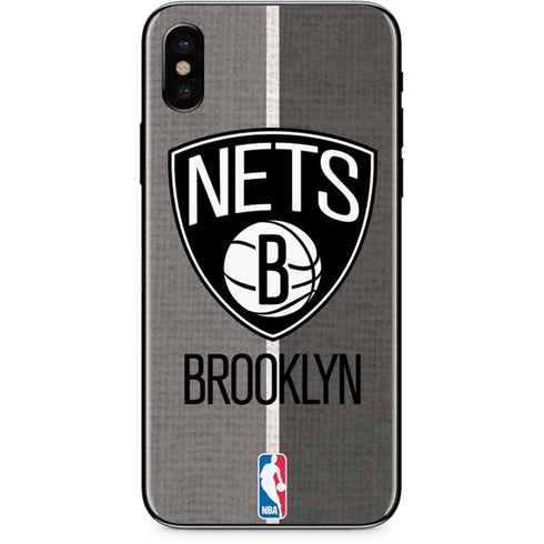 NBA Brooklyn Nets Canvas iPhone XS Skin
