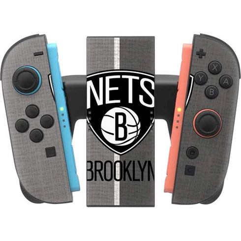 NBA Brooklyn Nets Canvas Nintendo Switch 2 (2025) Joy-Con Controller Skin