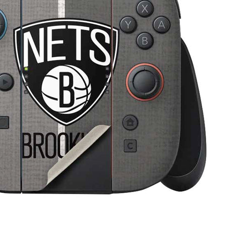 NBA Brooklyn Nets Canvas Nintendo Switch 2 (2025) Joy-Con Controller Skin