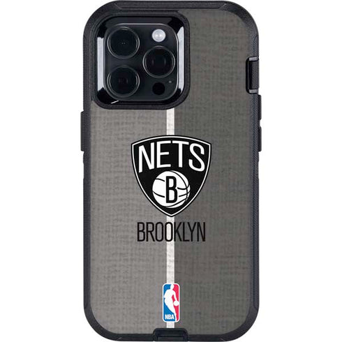 NBA Brooklyn Nets Canvas Otterbox Defender iPhone Skin