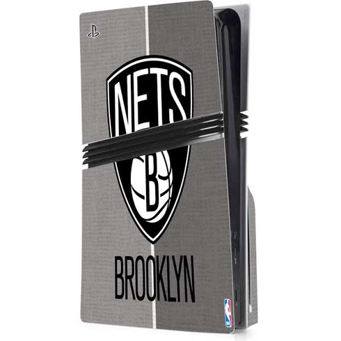 NBA Brooklyn Nets Canvas PS5 Pro Disk Console Skin