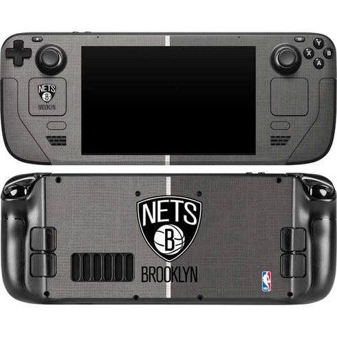 NBA Brooklyn Nets Canvas Steam Deck Handheld Gaming Computer Skin