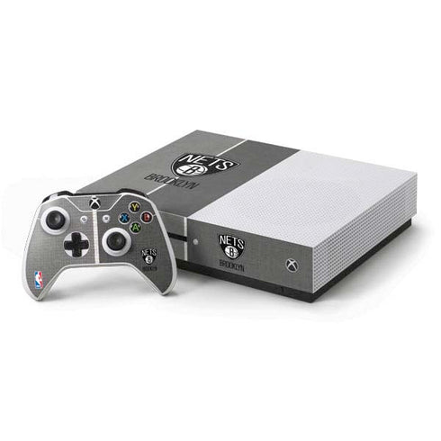 NBA Brooklyn Nets Canvas Xbox One S Console and Controller Bundle Skin