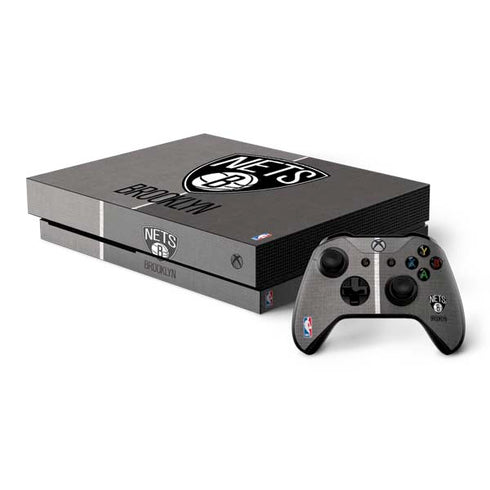 NBA Brooklyn Nets Canvas Xbox One X Bundle Skin