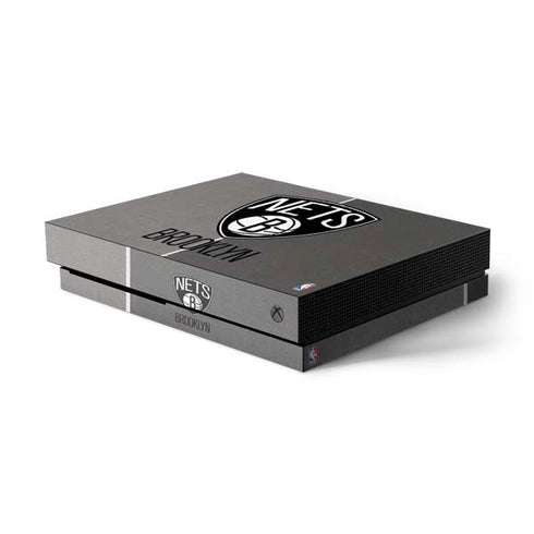 NBA Brooklyn Nets Canvas Xbox One X Console Skin