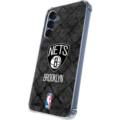 NBA Brooklyn Nets Dark Rust Galaxy A35 5G Clear Case