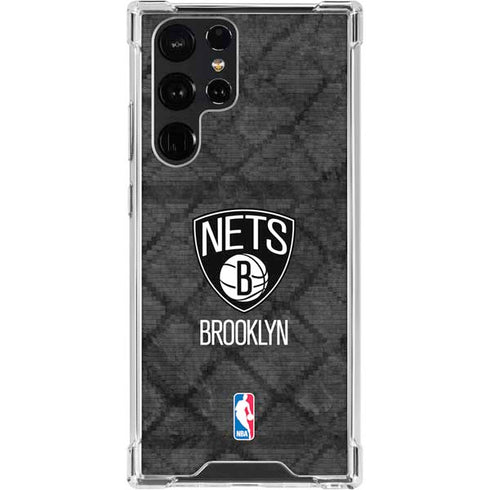 NBA Brooklyn Nets Dark Rust Galaxy S23 Ultra Clear Case