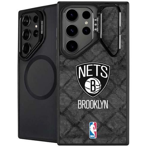 NBA Brooklyn Nets Dark Rust Galaxy S24 Ultra Kickstand Case