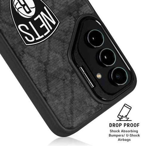NBA Brooklyn Nets Dark Rust Galaxy S25 Ultra Kickstand Case