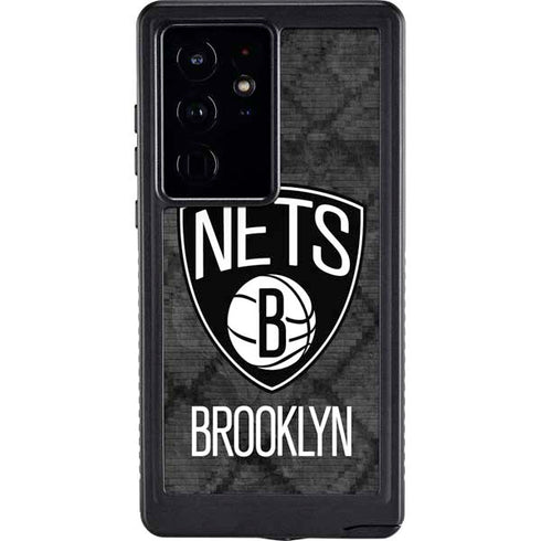 NBA Brooklyn Nets Dark Rust Galaxy S24 Ultra Waterproof Case